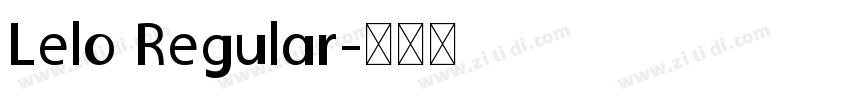 Lelo Regular字体转换